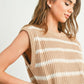 Crew Neck Striped Knit Tank Top - Purpose + Passion Boutique