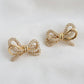 Cubic Zirconia Knot Bow Stud Earrings - Purpose + Passion Boutique