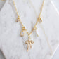 CZ, Opalite, Pearl, Bow Charm Necklace - Purpose + Passion Boutique