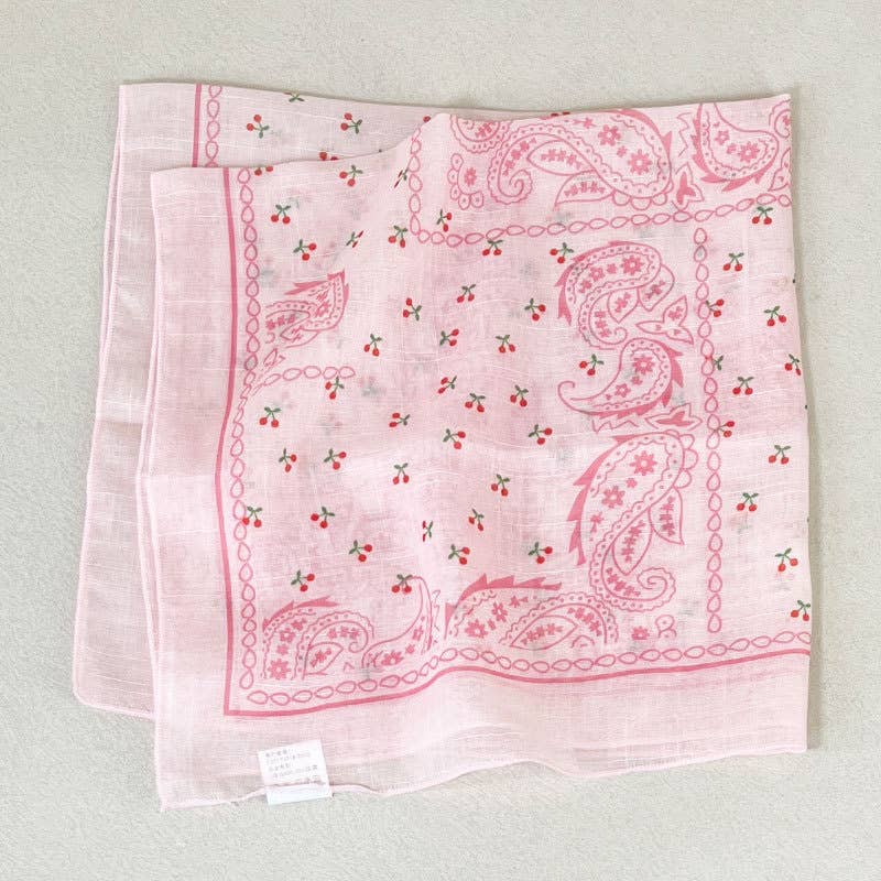 Floral Bandana Head Wrap Square Scarf