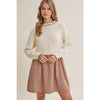 Mocha Layered Twofer Stripe Mini Dress