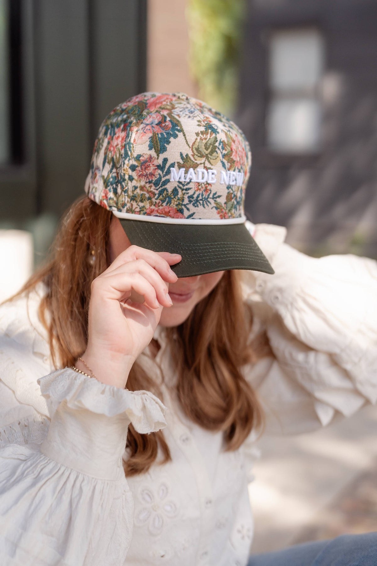 Made New Floral Embroidered Snapback Cap