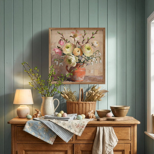 Floral Bouquet Framed Art 12x12