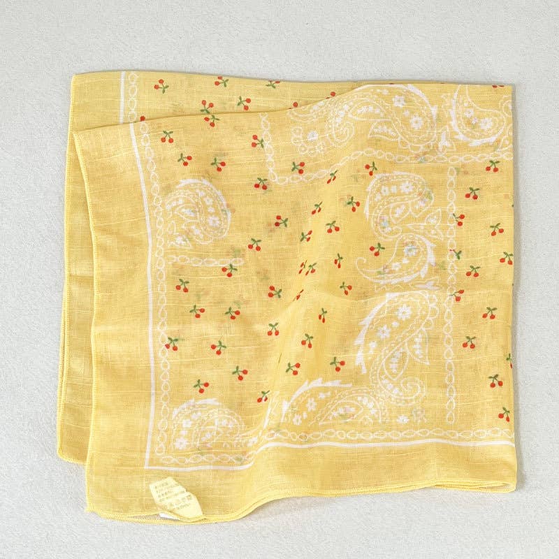 Floral Bandana Head Wrap Square Scarf