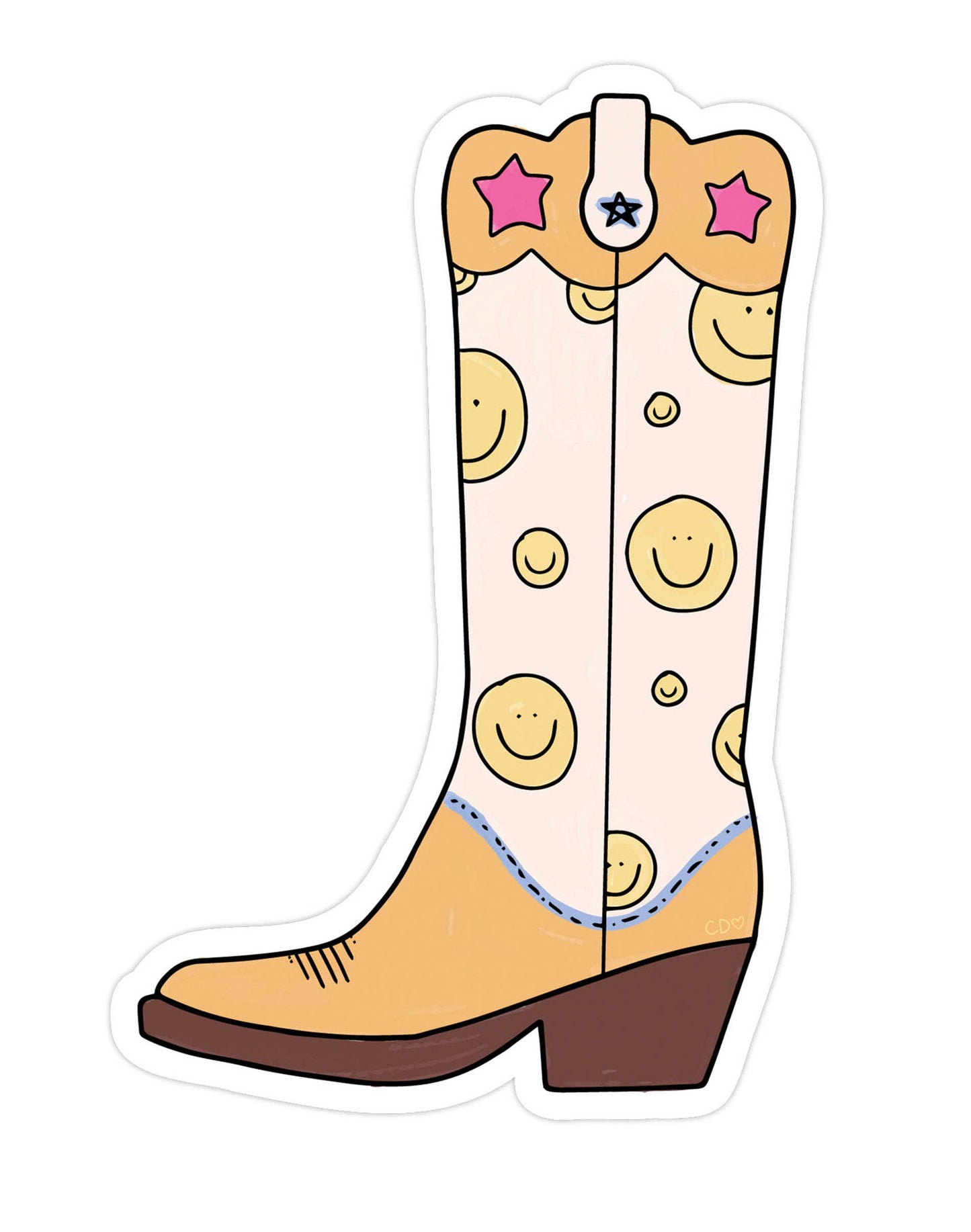 Cowgirl Boot Decal Sticker