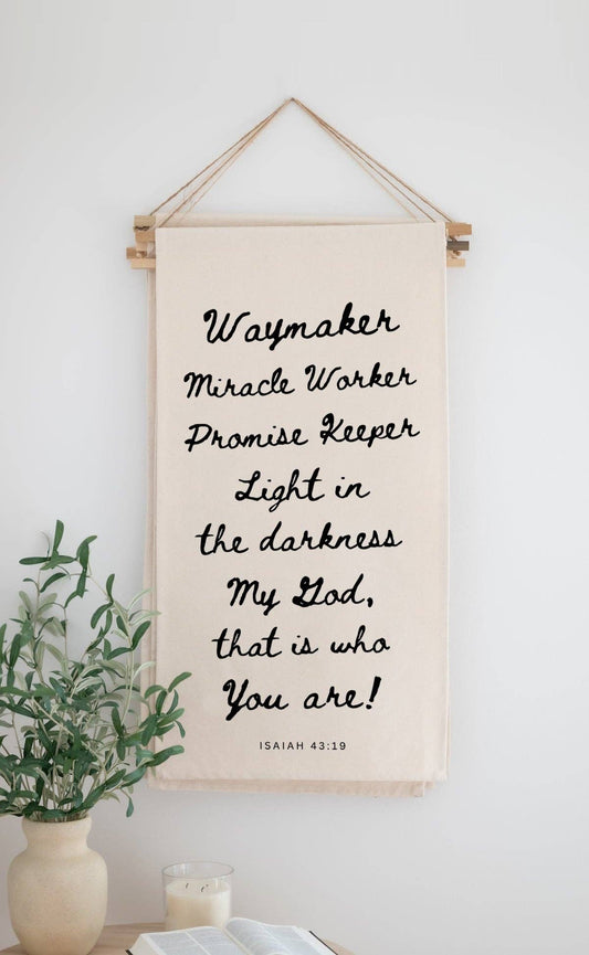 Waymaker Hanging Scroll Banner 18" x 36"