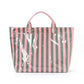 Large Striped Vinyl Tote Bags