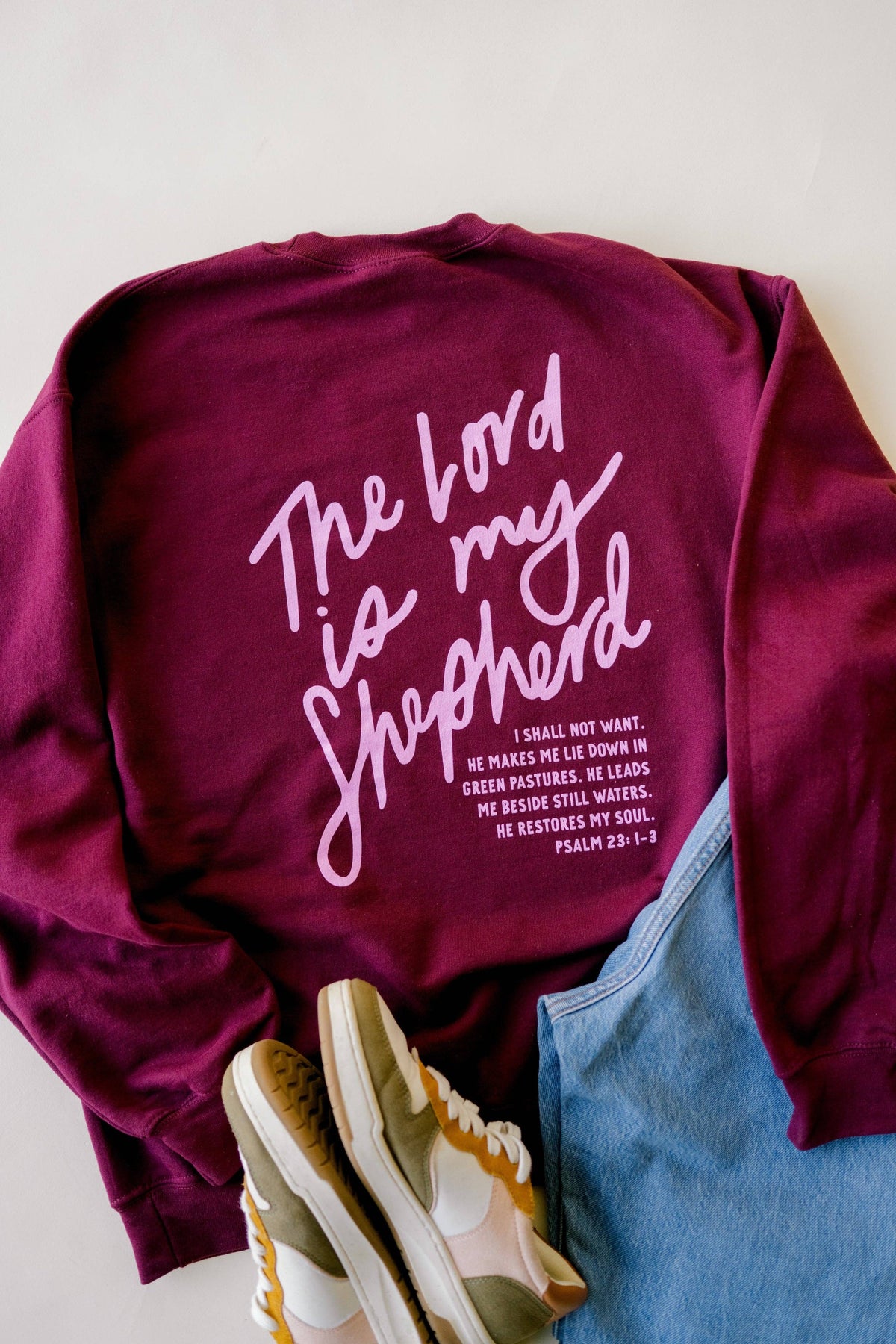 The Lord Is My Shepherd Pullover - Maroon