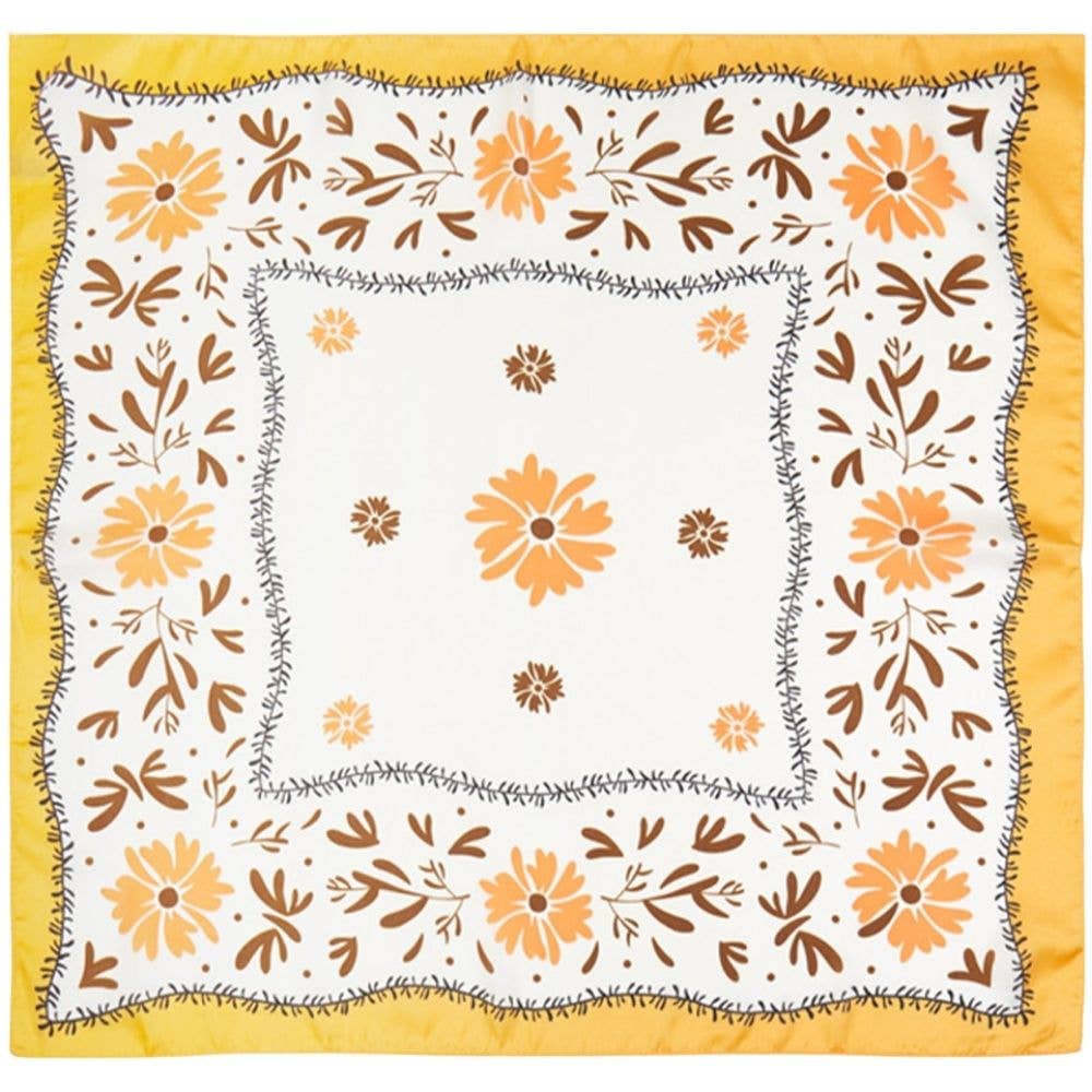 Daisy Border Silky Bandana