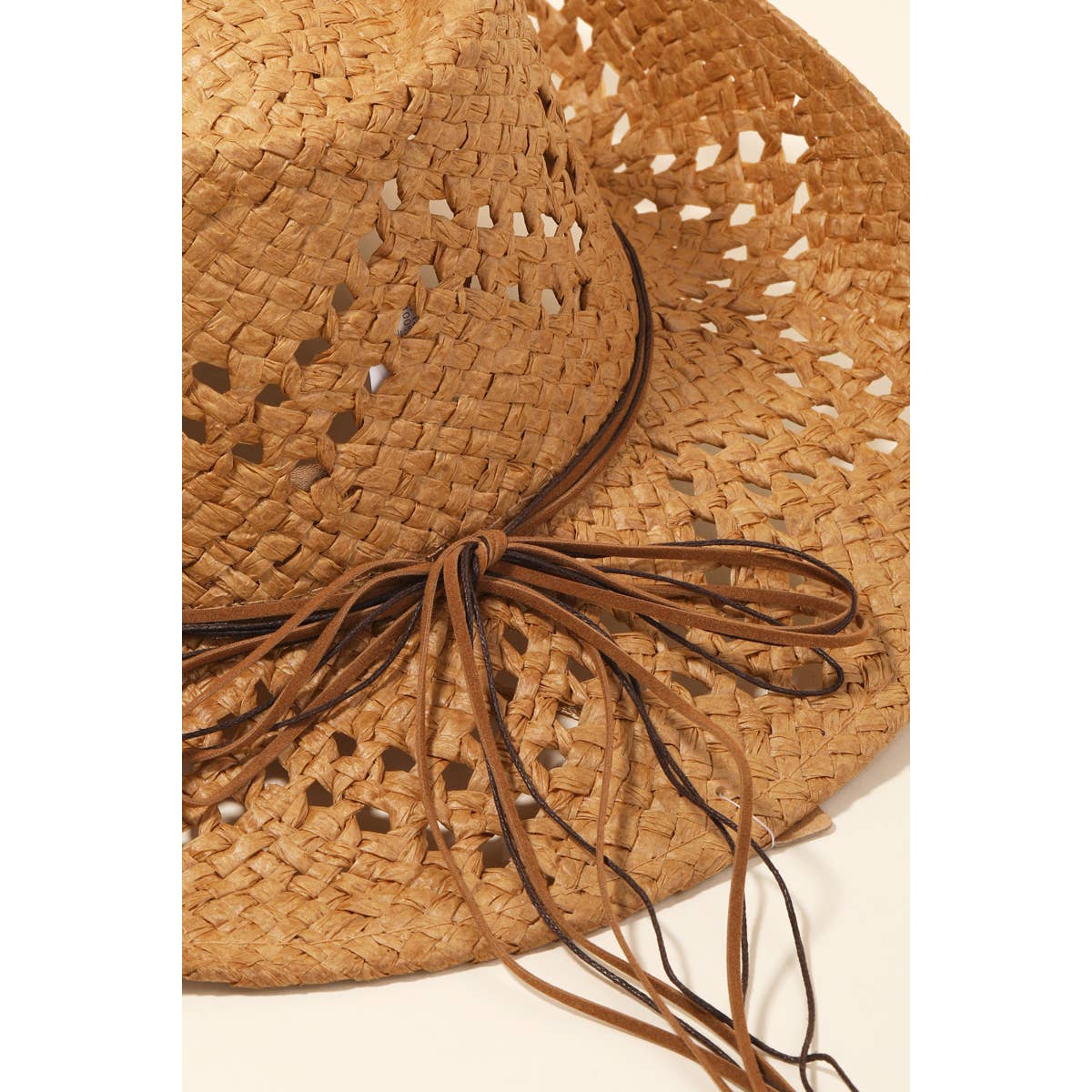 Cowrie Shell Bead Rope Strap Straw Hat