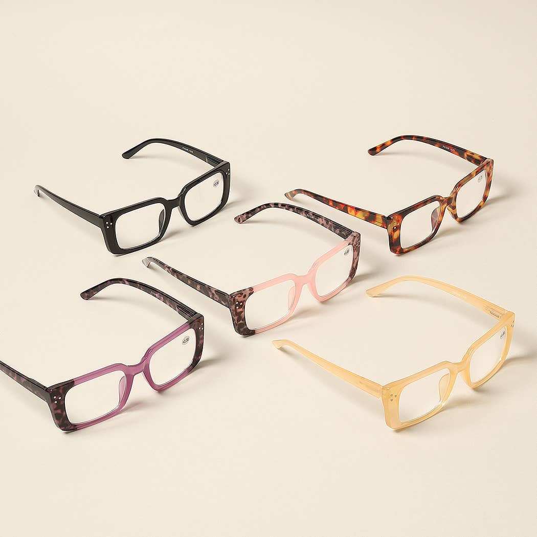 Tortoise Rectangle Reading Glasses