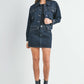 Dark Denim Button Down Drop Shoulder Jacket - Purpose + Passion Boutique