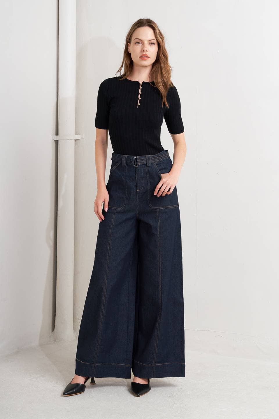 Dark Denim Side Pocket Pants - Purpose + Passion Boutique