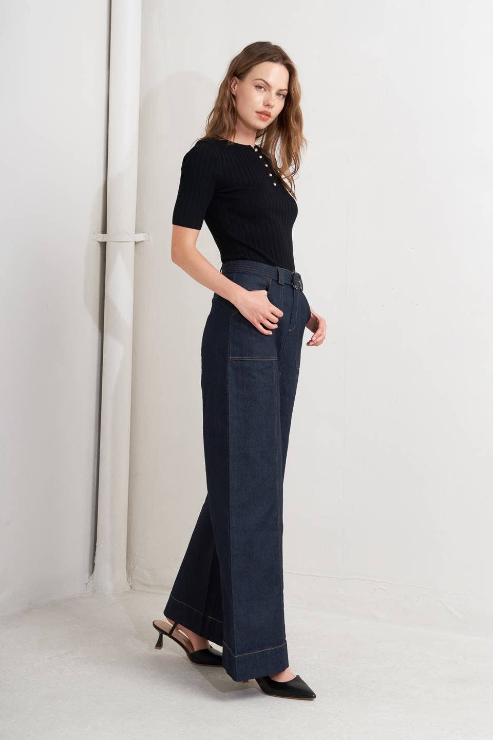 Dark Denim Side Pocket Pants - Purpose + Passion Boutique