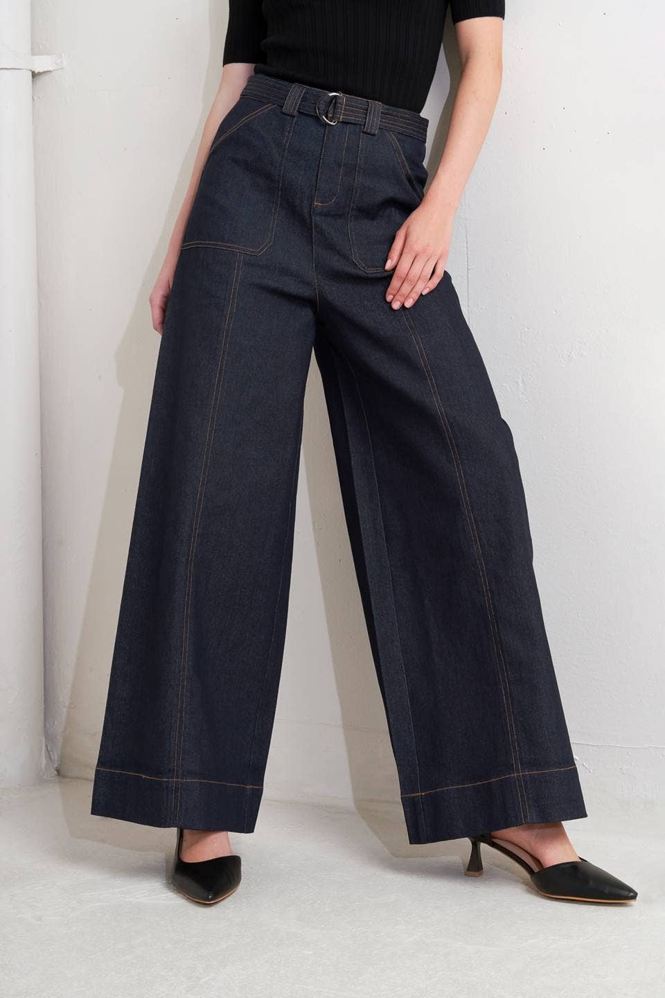 Dark Denim Side Pocket Pants - Purpose + Passion Boutique