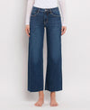 Dark Denim Tummy Control Mid Rise Wide Leg Jeans - Purpose + Passion Boutique