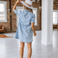 Dawn Short Sleeve Denim Dress - Purpose + Passion Boutique