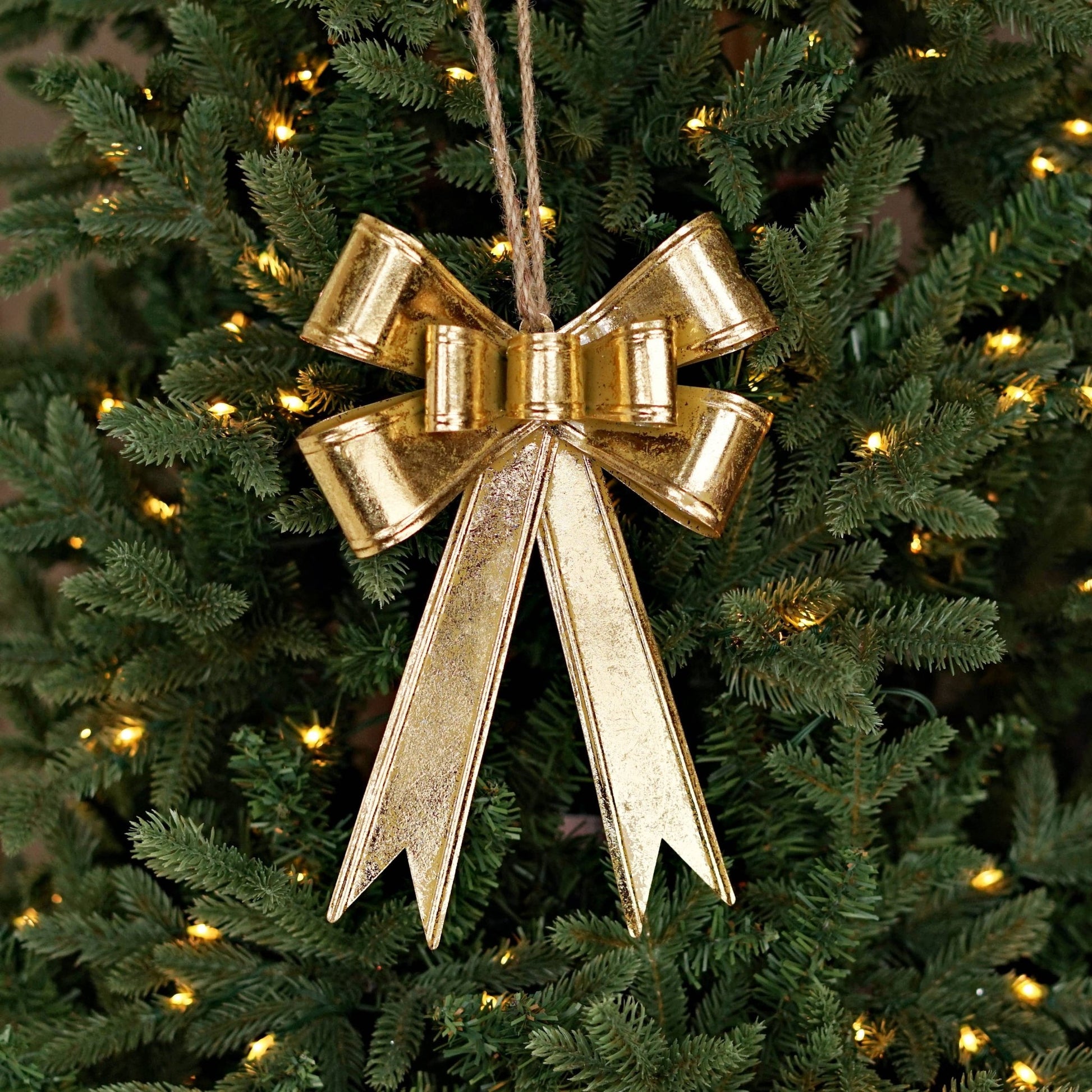 Dazzling Gold Metal Bow Ornament - Purpose + Passion Boutique