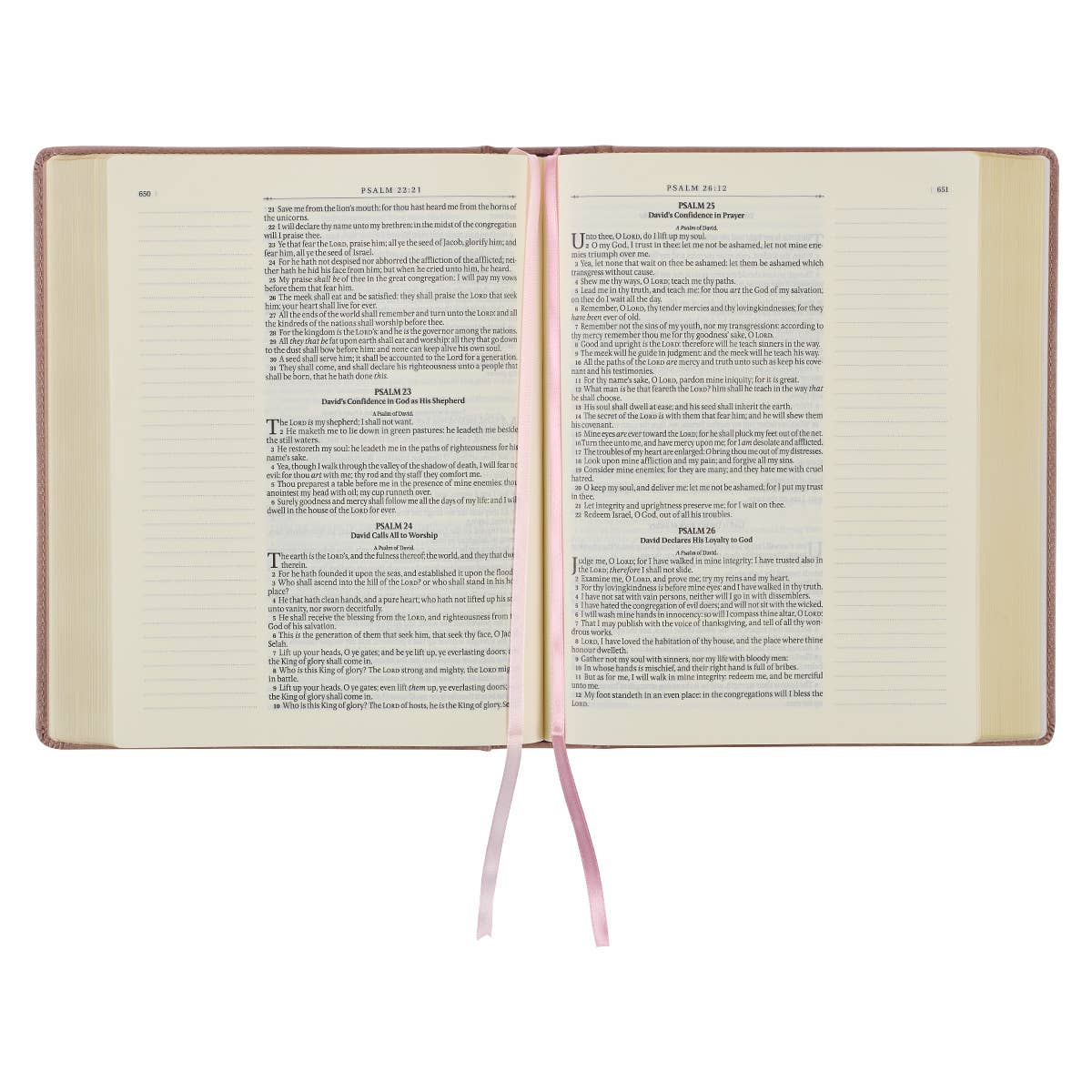 Pearlescent Mauve Faux Leather KJV Bible