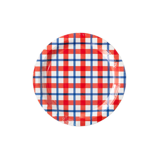 Americana Plaid Paper Plate (8)
