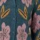 Deep Emerald Floral Sweater Cardigan - Purpose + Passion Boutique