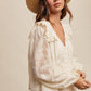 Delicate Cream Embroidered Lace Blouse - Purpose + Passion Boutique