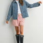 Denim Button - Down Jacket with Shirt Collar and Pockets - Purpose + Passion Boutique