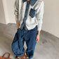 Denim + Ivory Layered Pocket Knit Jacket - Purpose + Passion Boutique