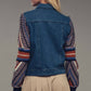 Denim Knit Sleeves Jacket - Purpose + Passion Boutique