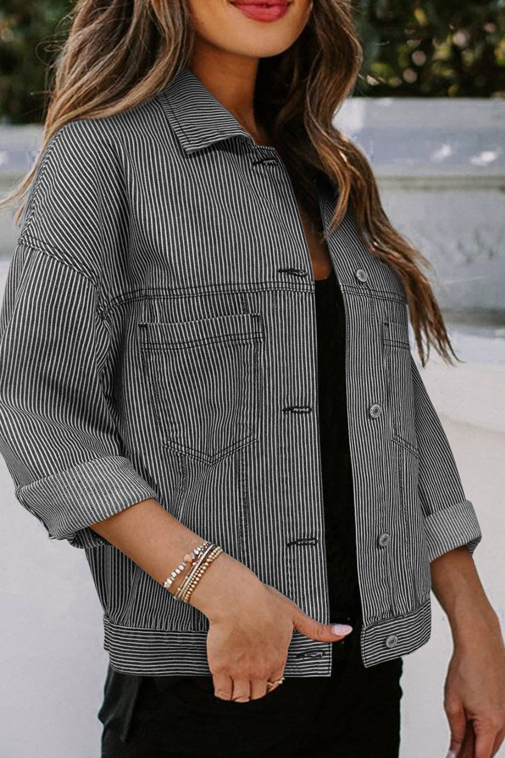 Denim Washed Oversized Jacket - Purpose + Passion Boutique