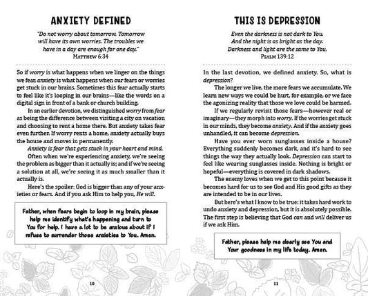 Devotions & Prayers Managing Anxiety & Depression - Teen Girl - Purpose + Passion Boutique
