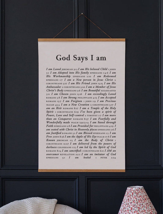 God Says I Am, 24x36, Canvas Wall Art (Hanger Included)