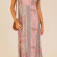 Patchwork Print Tie-Shoulder Maxi Dress