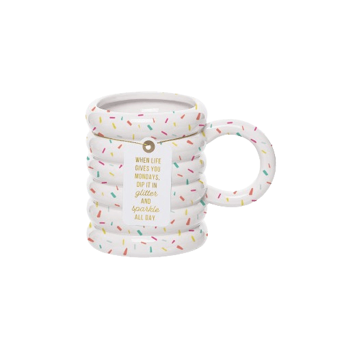 Dip It In Glitter Confetti Ribbed Mug - Purpose + Passion Boutique