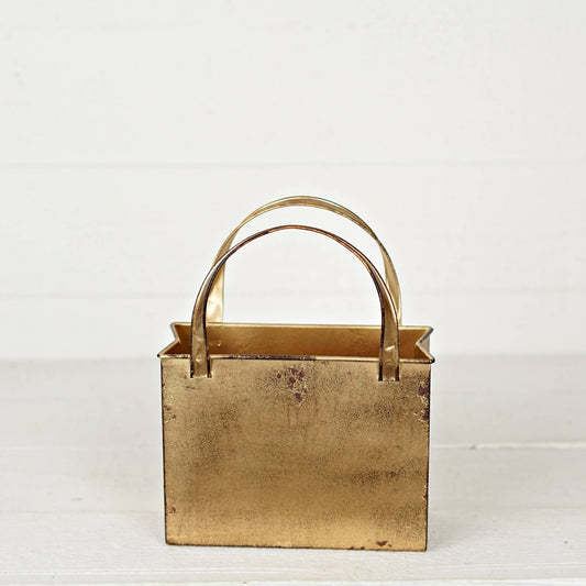 Distressed Metal Tote Bag - Purpose + Passion Boutique