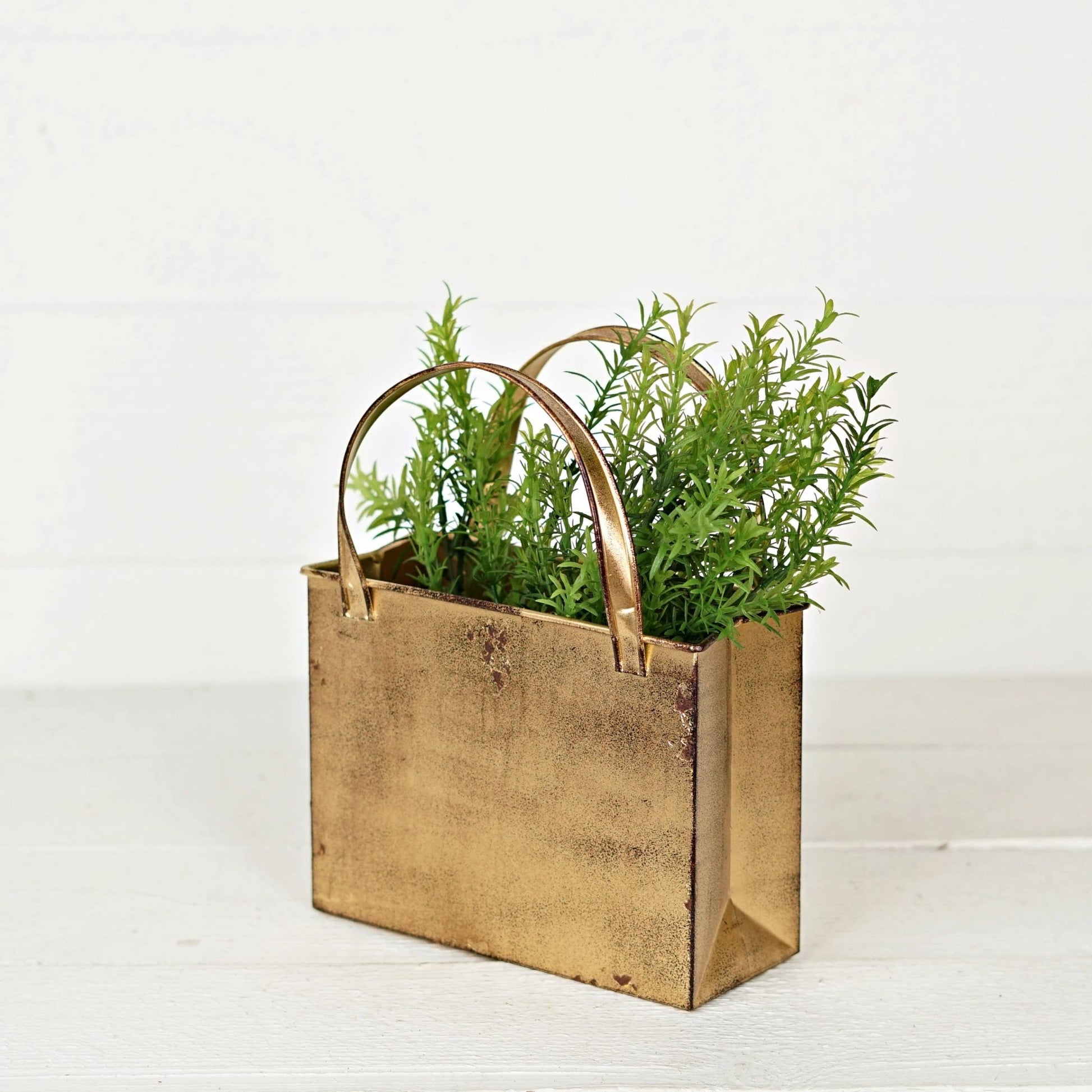 Distressed Metal Tote Bag - Purpose + Passion Boutique