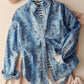 Dog Print Oversized Denim Shirt - Purpose + Passion Boutique
