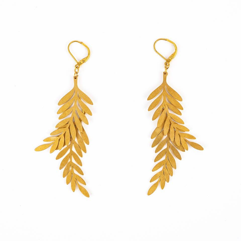 Double Leaf Dangle Earrings - Purpose + Passion Boutique