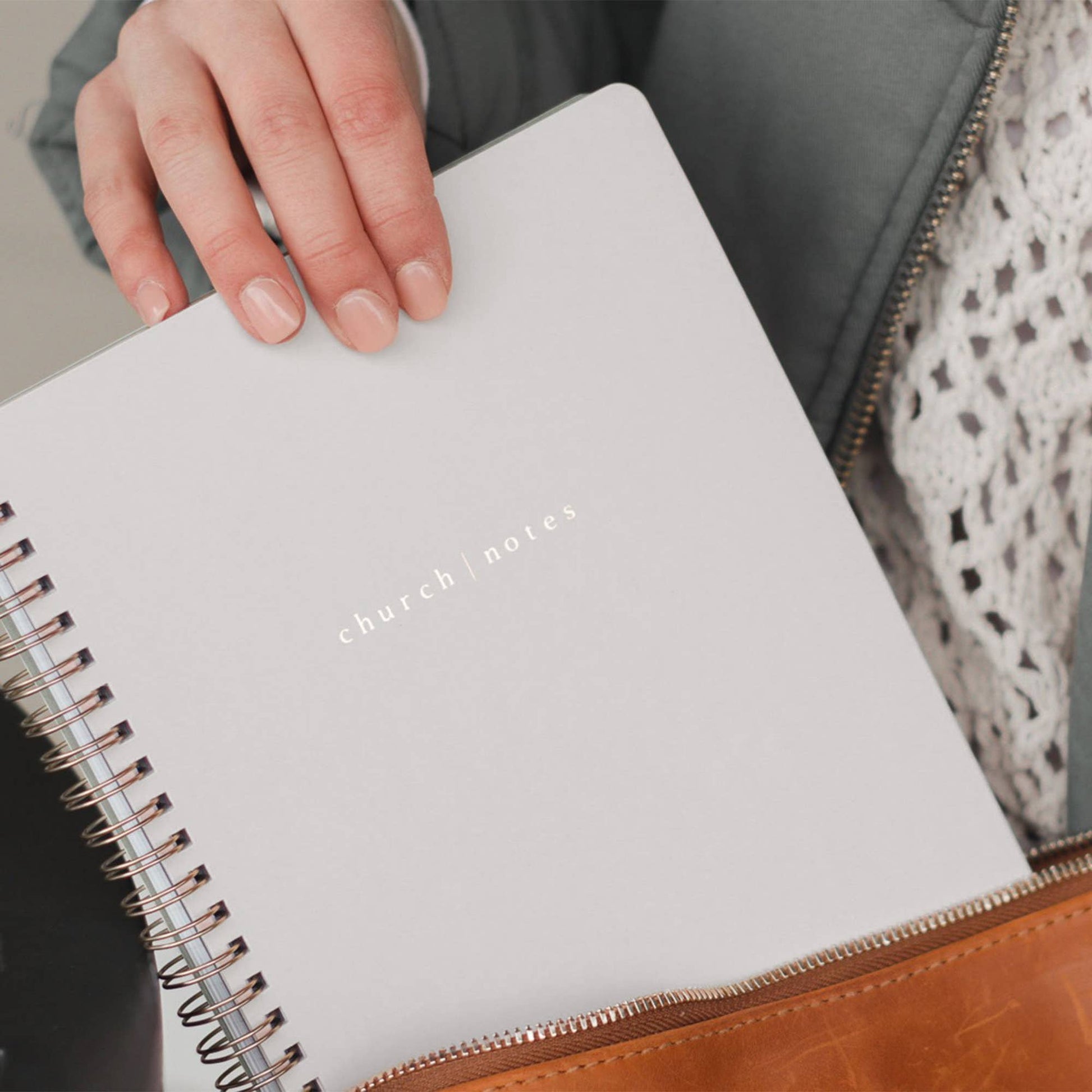 Dove Grey Church Notes Bible Study Notebook - Purpose + Passion Boutique