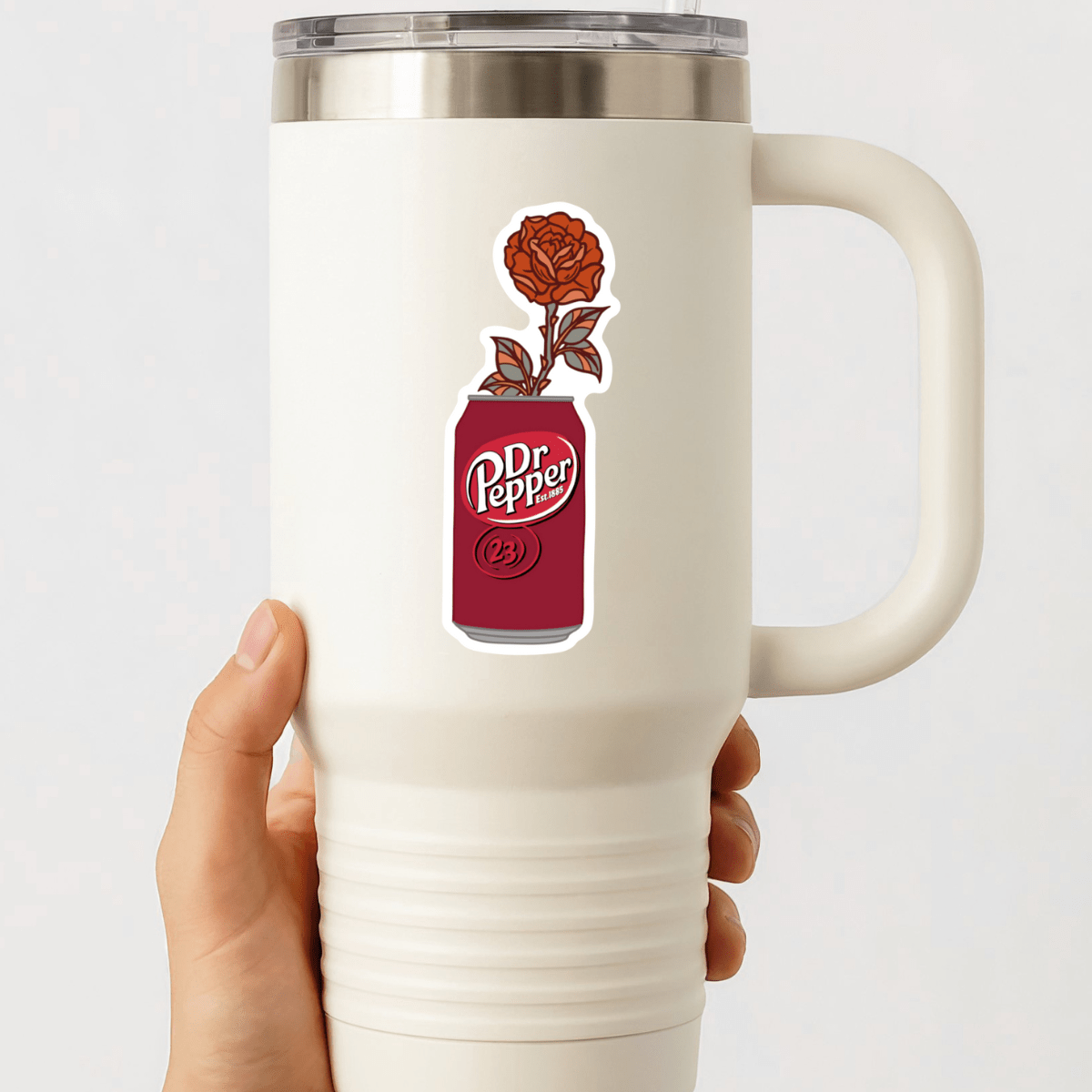 Dr Pepper Flower Sticker - Purpose + Passion Boutique