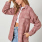 Dusty Mauve Texture Woven Shacket - Purpose + Passion Boutique