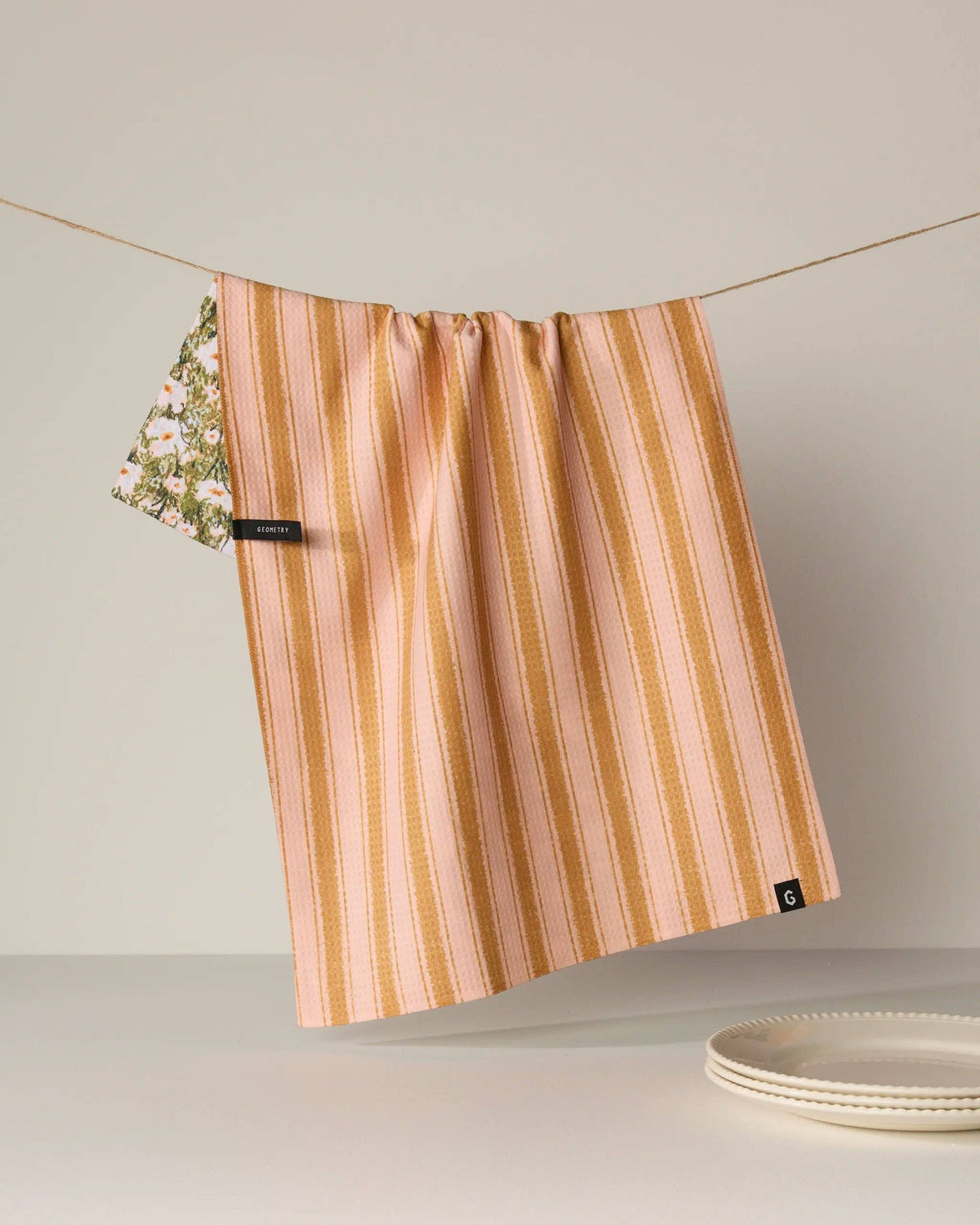 Daisy Stripe Luxe Kitchen Towel
