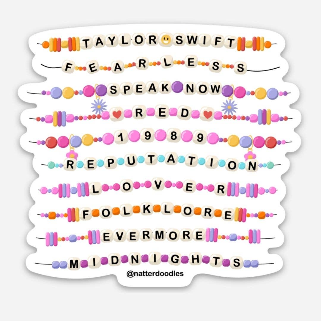 Swiftie Titles & Friendship Bracelets Era Sticker