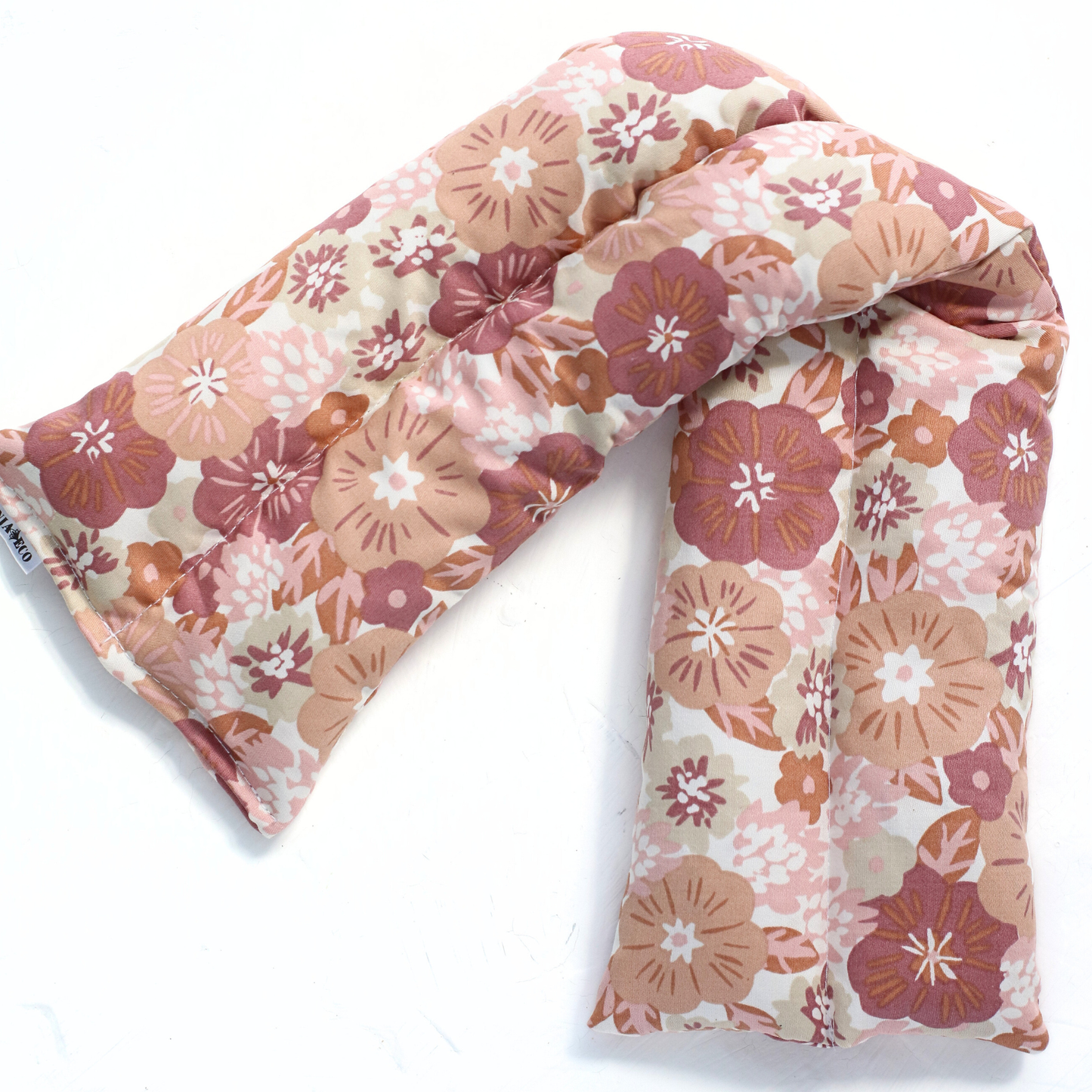 Mauve Flowers Heating Neck and Body Rice Pack