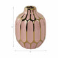 Pink Ceramic Striped Blush Vase (8 in.)