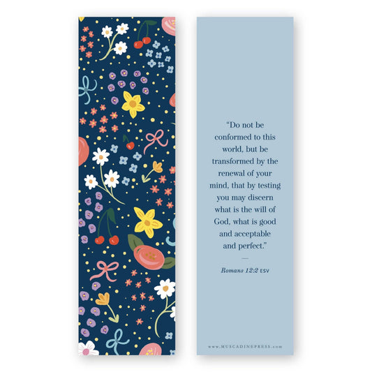 Be Transformed Bible Verse Bookmark