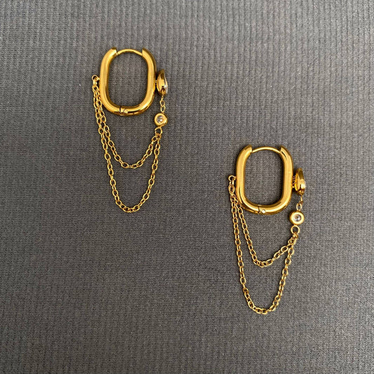 18K Gold Plated SS Earrings