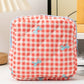 Quilted Bow Pouch Heart Checkered Makeup Bag