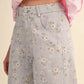 Light Denim Floral Bermuda Shorts
