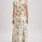 Floral Print V-Neck Maxi Dress
